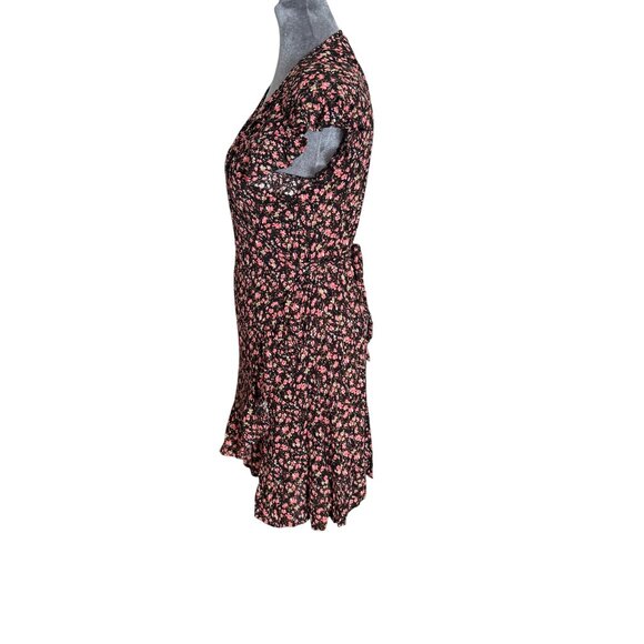 Lulus Womens Floral Wrap Dress Size S - Picture 4 of 7